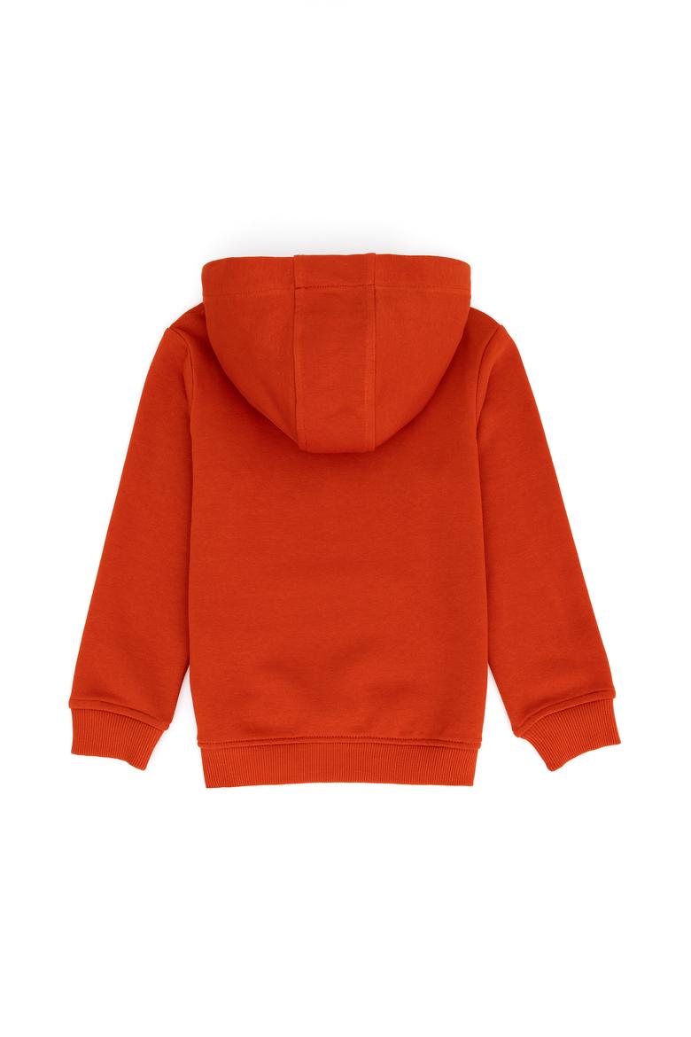 Çocuk Kiremit Basic Kapüşonlu Sweatshirt - 50277088137