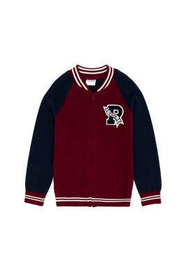 Erkek Çocuk Bordo Bisiklet Yaka Triko Hırka - 50271364020