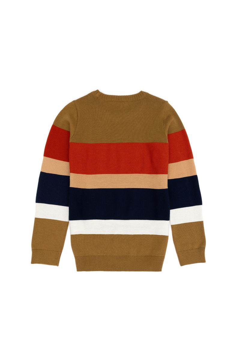 Erkek Çocuk Açık Haki Bisiklet Yaka Kazak