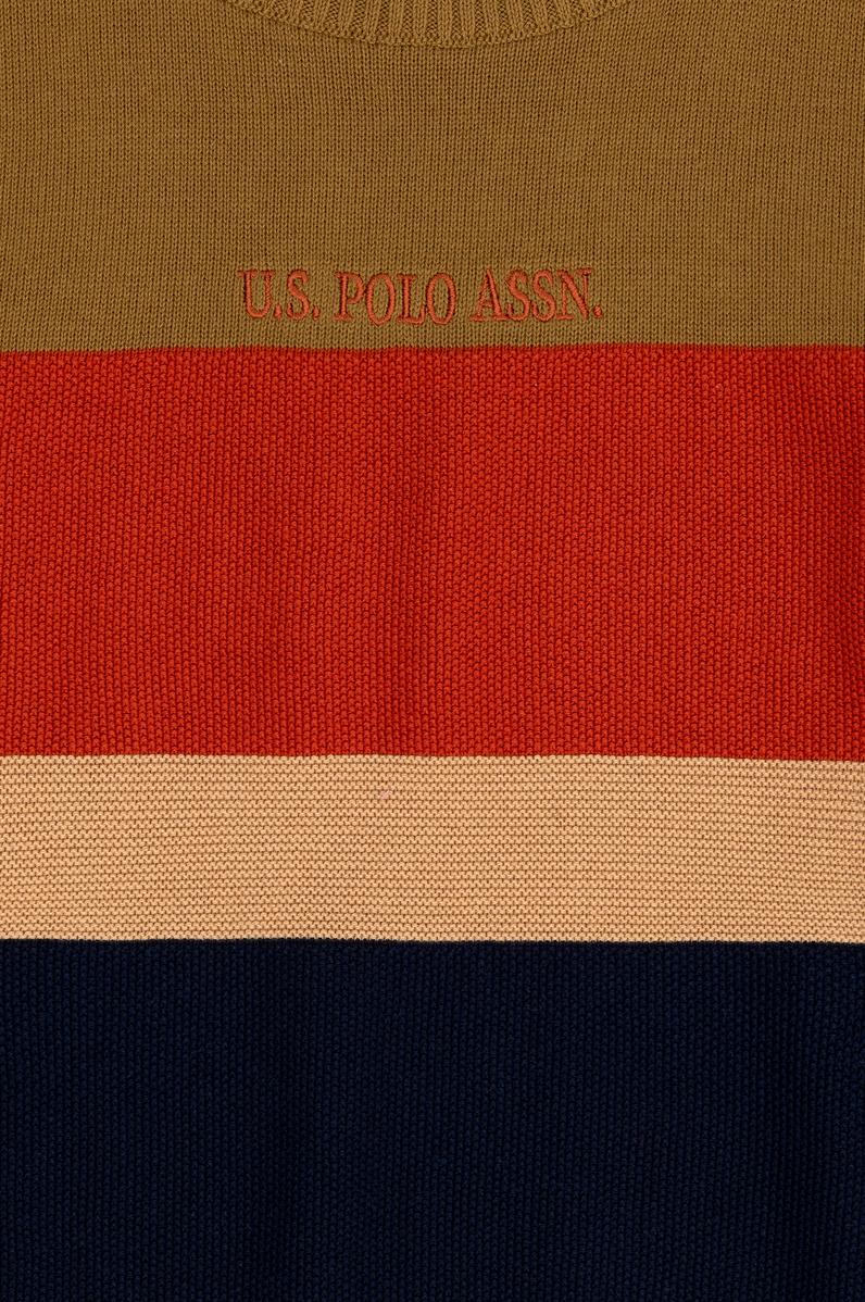 Erkek Çocuk Açık Haki Bisiklet Yaka Kazak