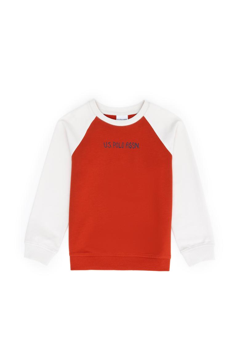 Çocuk Kiremit Bisiklet Yaka Sweatshirt