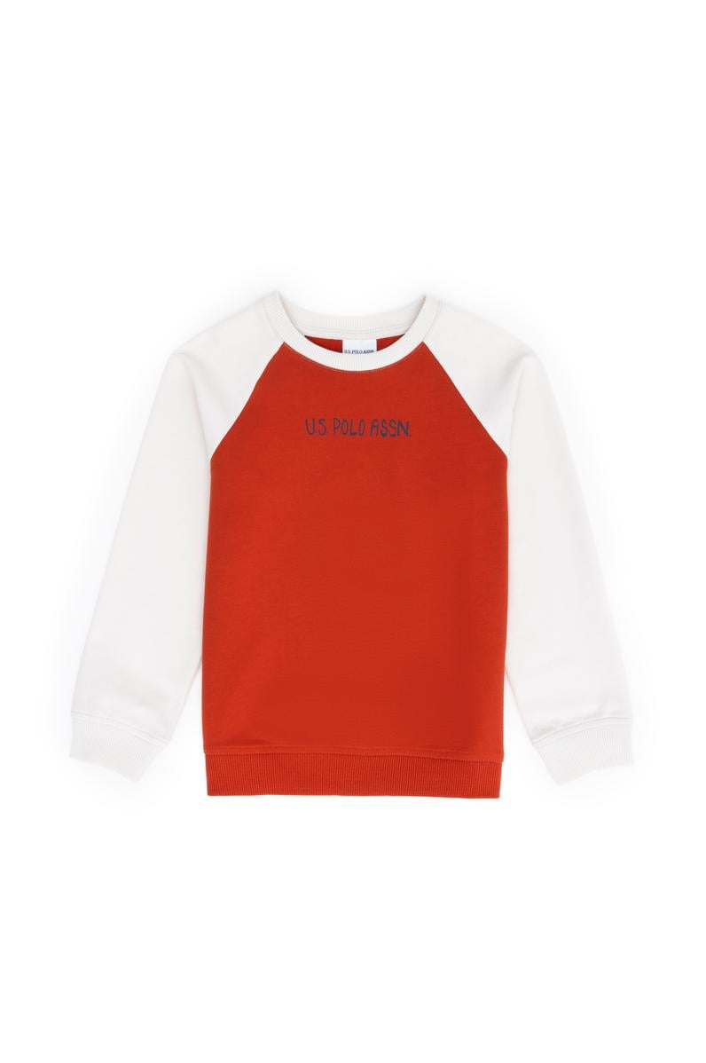 Çocuk Kiremit Bisiklet Yaka Sweatshirt