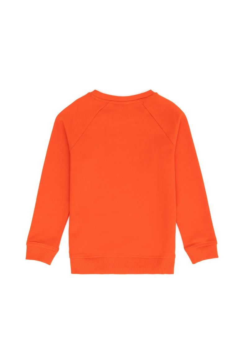 Erkek Çocuk Turuncu Basic Bisiklet Yaka Sweatshirt - 50273756279