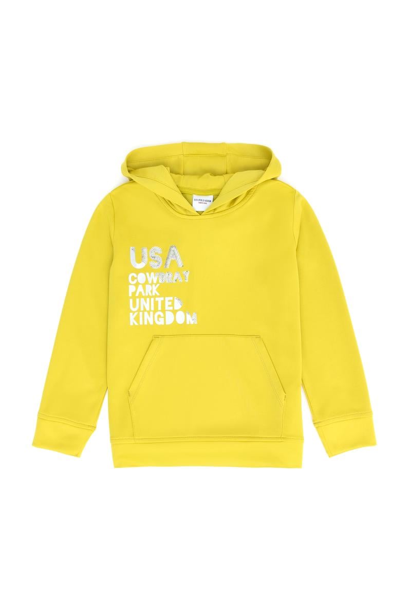 Çocuk Fıstık Yeşili Kapüşonlu Sweatshirt