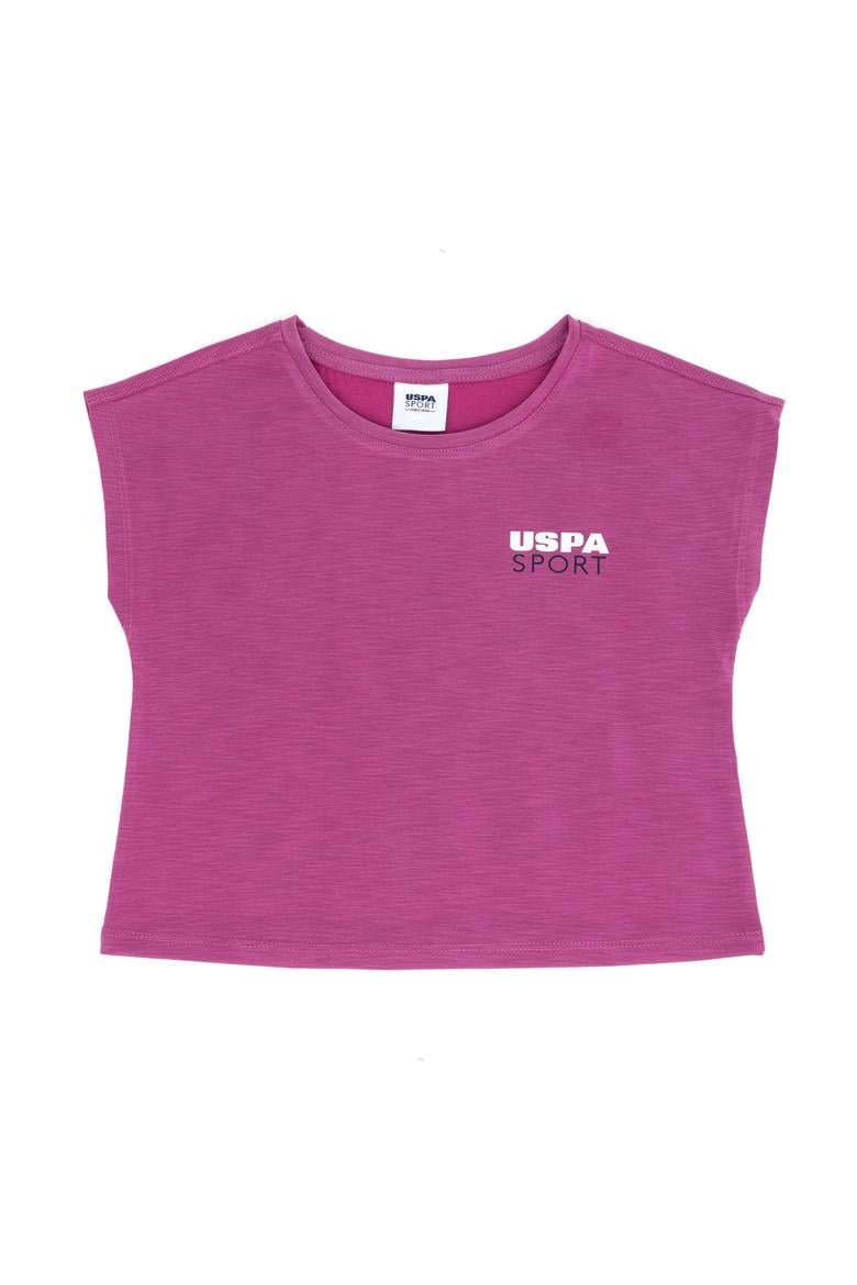 Kız Çocuk Menekşe Bisiklet Yaka Tişört