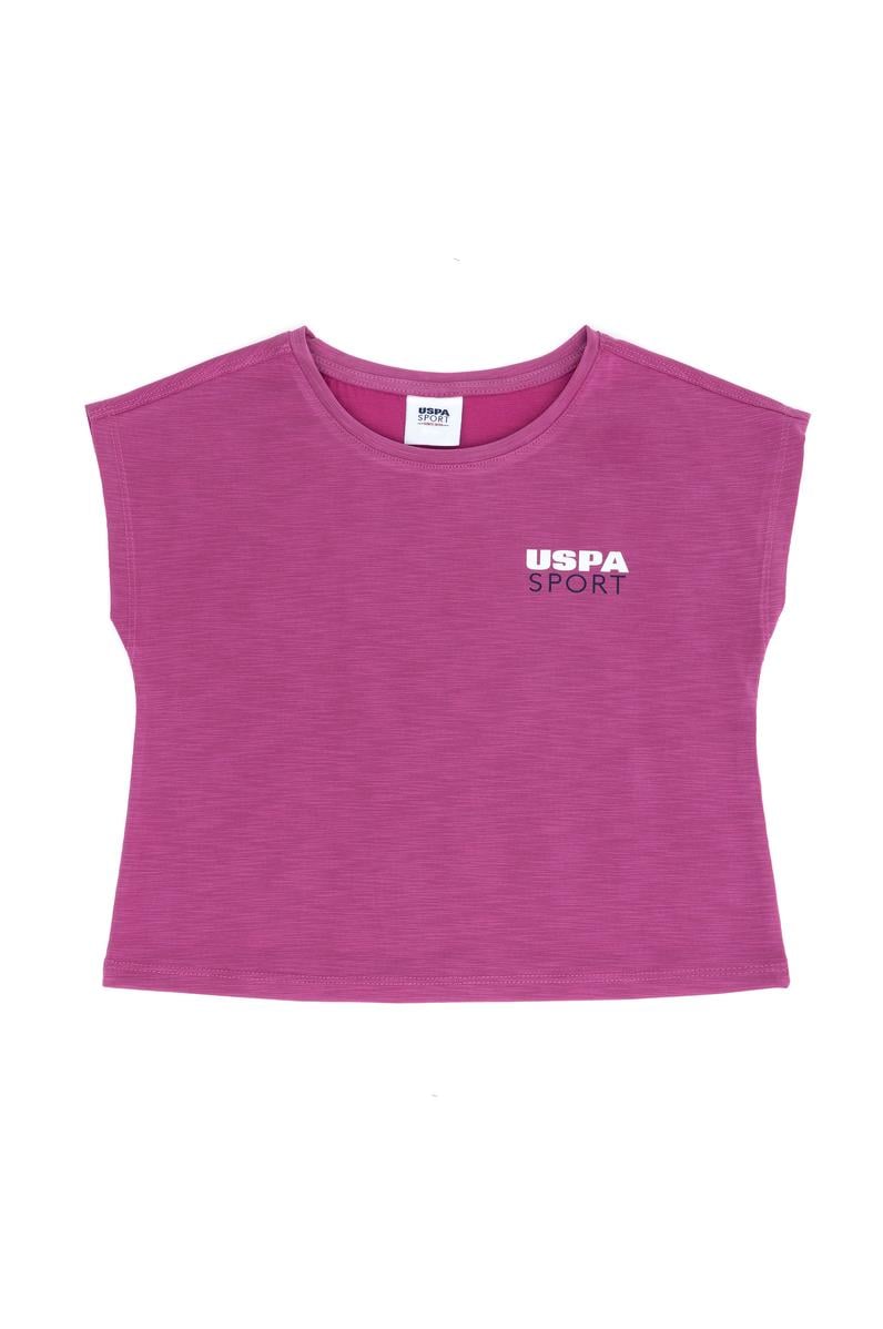 Kız Çocuk Menekşe Bisiklet Yaka Tişört