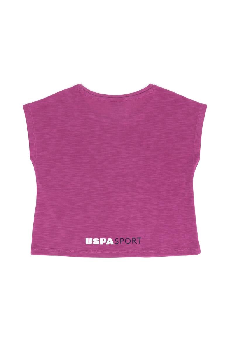 Kız Çocuk Menekşe Bisiklet Yaka Tişört - 50272642012