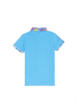 Kız Çocuk Turkuaz Basic Polo Yaka Tişört - 50265667083