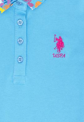 Kız Çocuk Turkuaz Basic Polo Yaka Tişört - 50265667083
