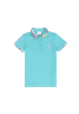 Kız Çocuk Mint Basic Polo Yaka Tişört - 50265667144