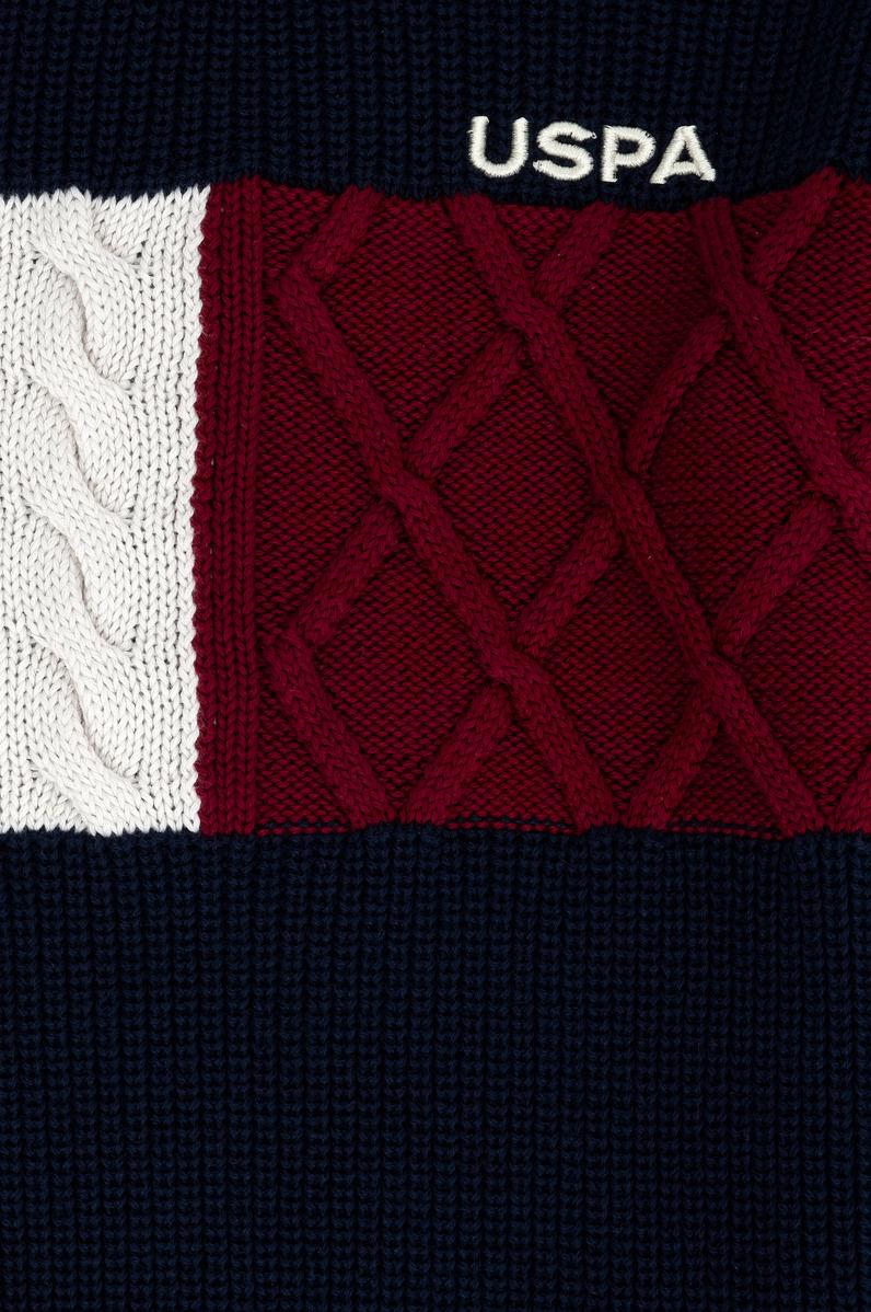 Erkek Çocuk Lacivert Bisiklet Yaka Kazak