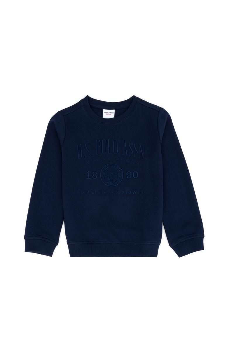Çocuk Lacivert Bisiklet Yaka Sweatshirt