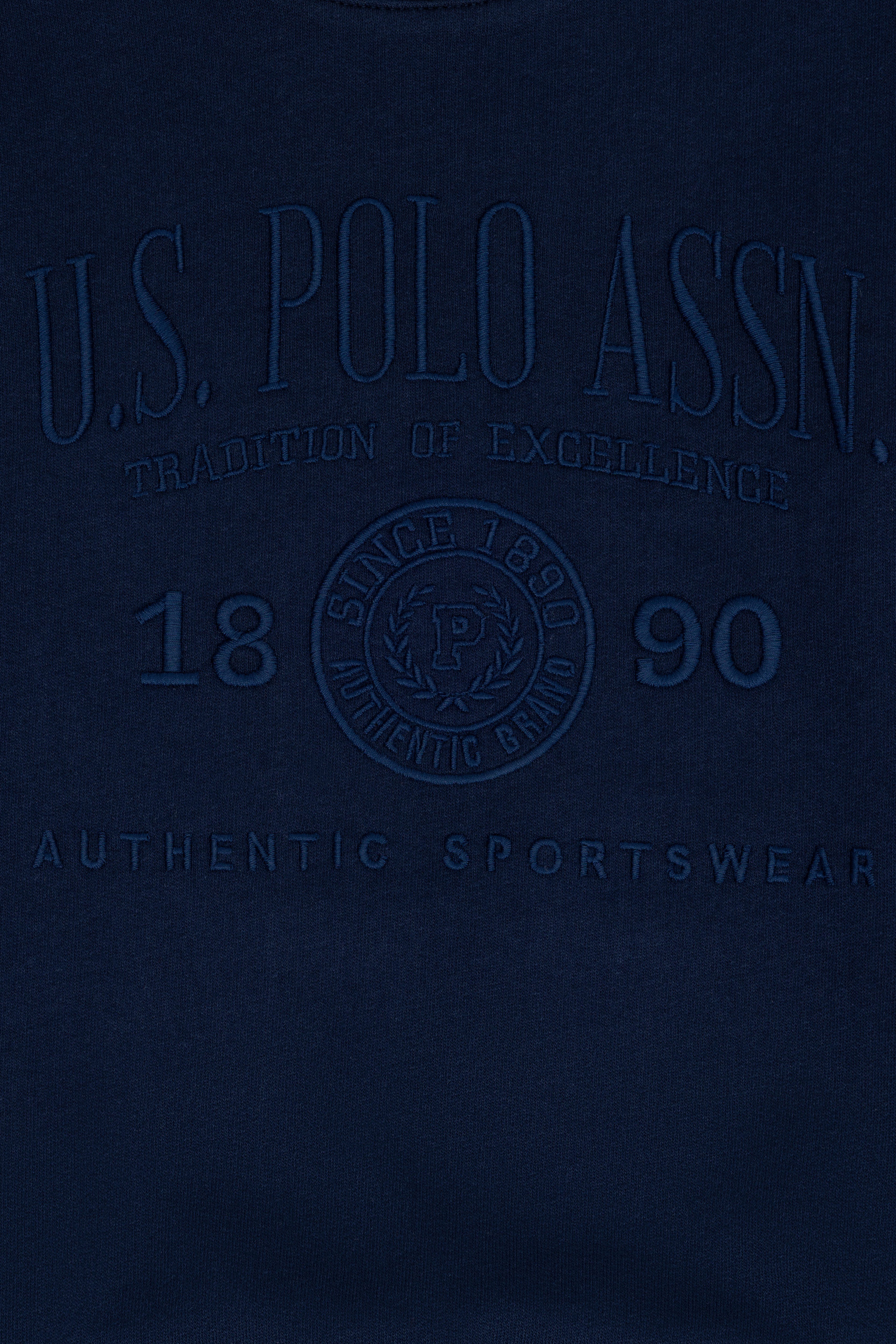 Çocuk Lacivert Bisiklet Yaka Sweatshirt - Image 3