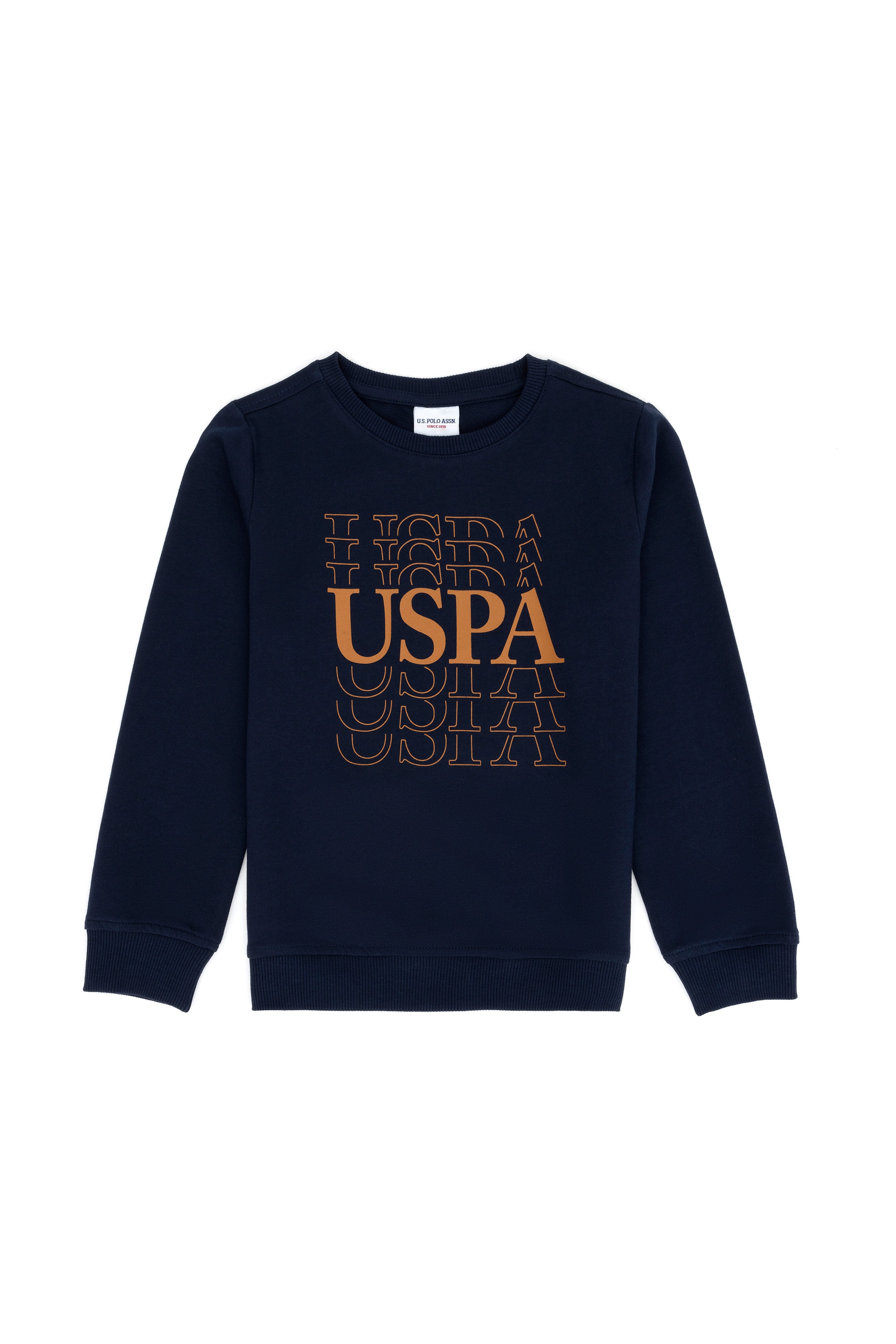 Çocuk Lacivert Bisiklet Yaka Sweatshirt - Image 1