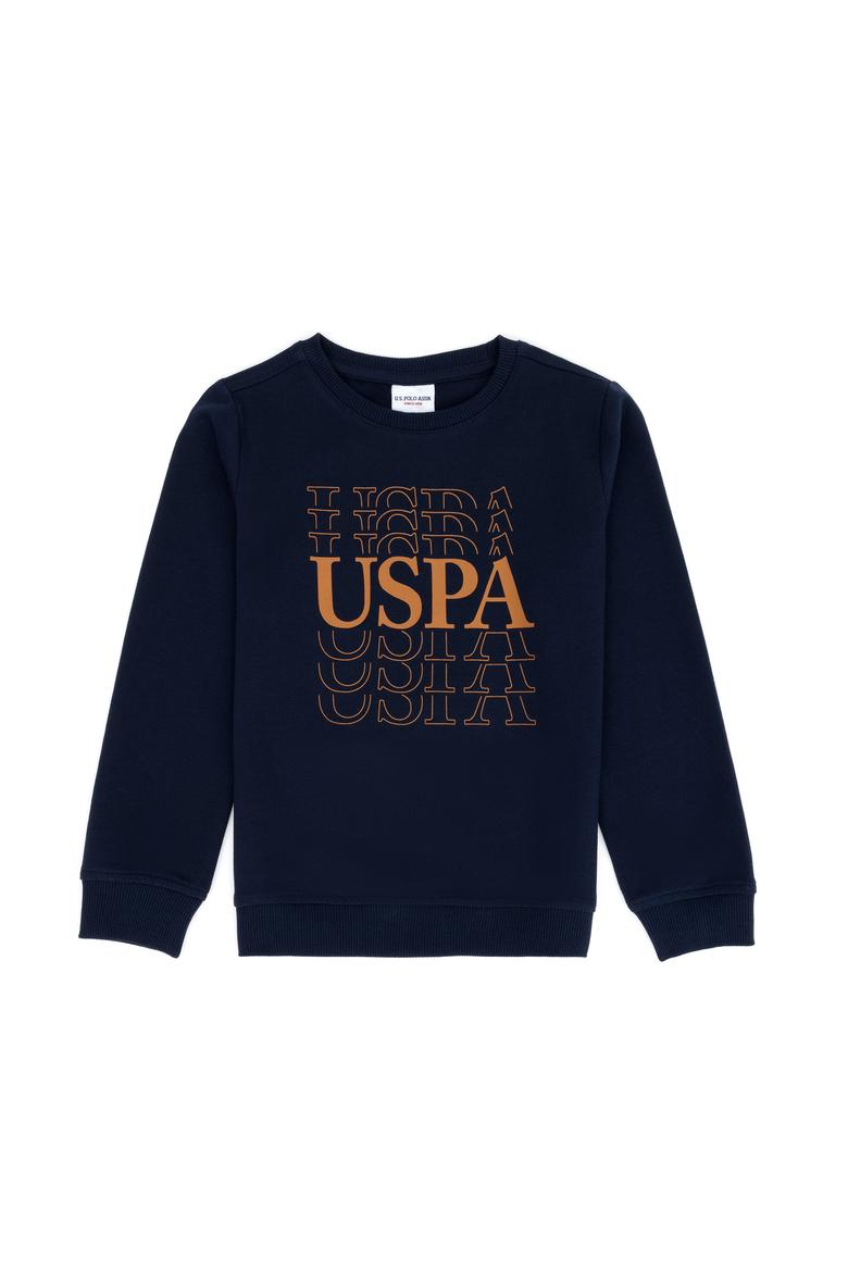 Çocuk Lacivert Bisiklet Yaka Sweatshirt