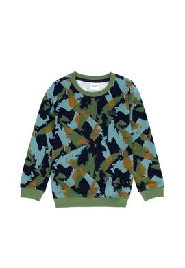 Çocuk Yeşil Bisiklet Yaka Sweatshirt - 50270867012