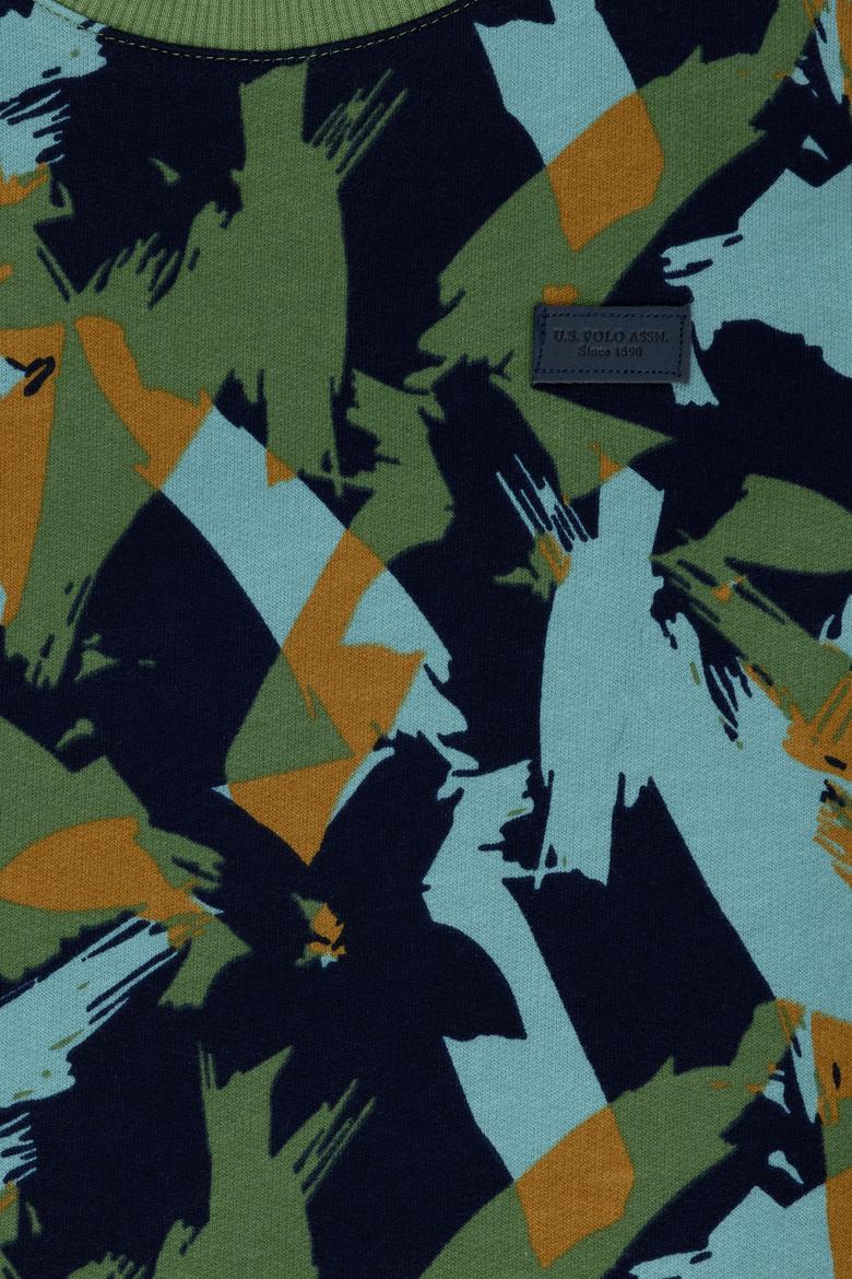 Çocuk Yeşil Bisiklet Yaka Sweatshirt - 50270867012