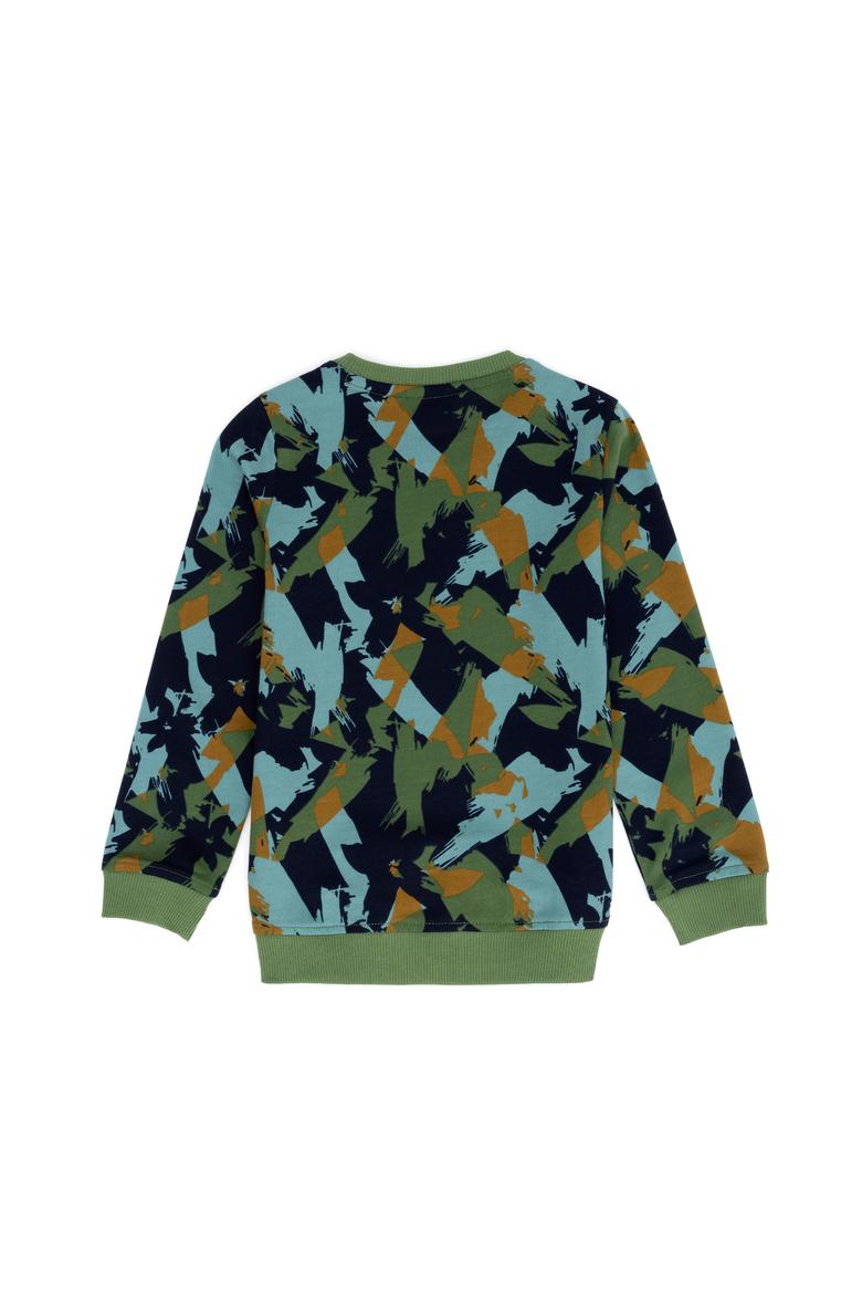 Çocuk Yeşil Bisiklet Yaka Sweatshirt - 50270867012