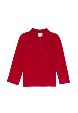 Kız Çocuk Bordo Polo Yaka Basic Sweatshirt - 50276782017