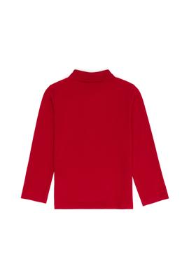 Kız Çocuk Bordo Polo Yaka Basic Sweatshirt - 50276782017