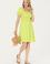 Kadın Neon Sarı Dokuma Elbise