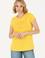 Kadın Sarı Basic Bisiklet Yaka Tişört