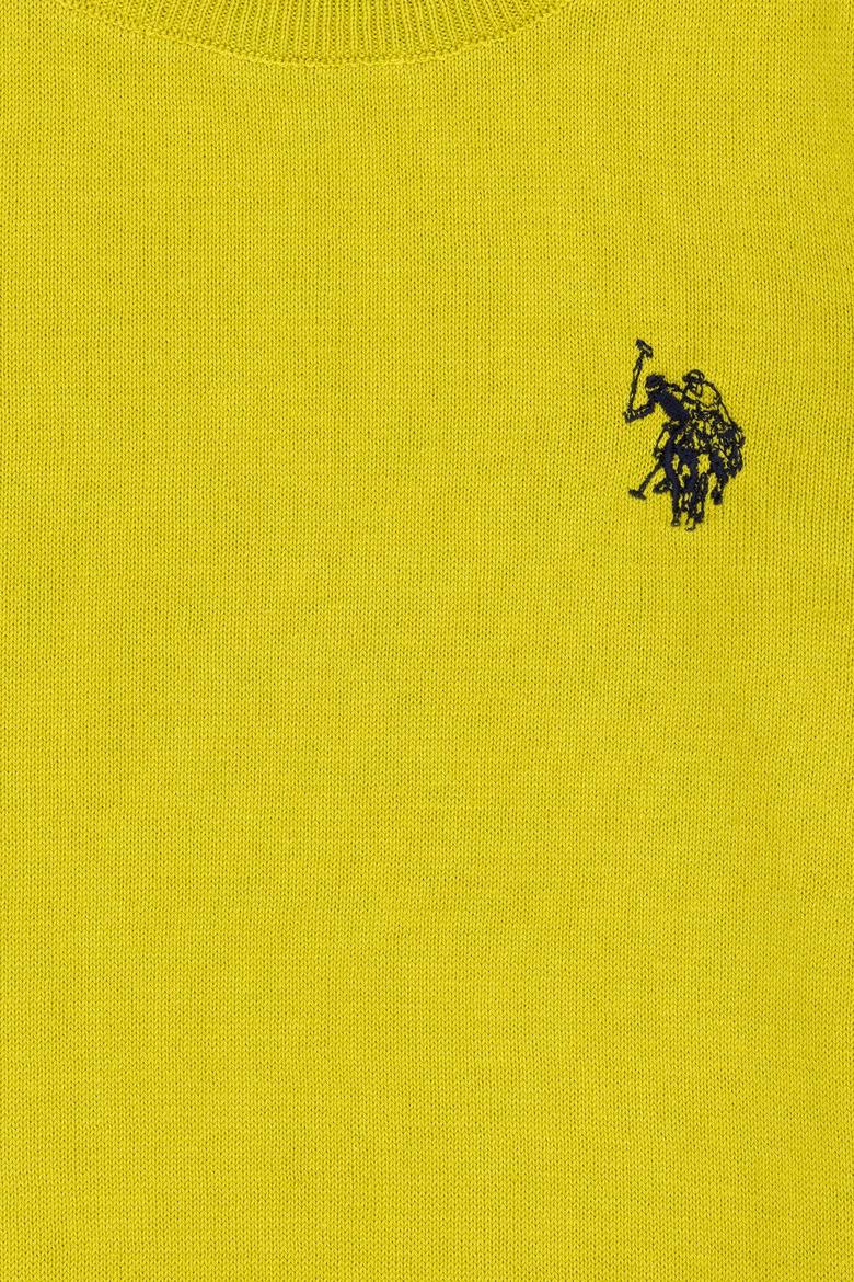 Kız Çocuk Fıstık Yeşili Basic Bisiklet Yaka Kazak - 50275851122