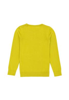 Kız Çocuk Fıstık Yeşili Basic Bisiklet Yaka Kazak - 50275851122