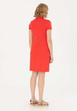 Kadın Kırmızı Örme Elbise - 50262696129