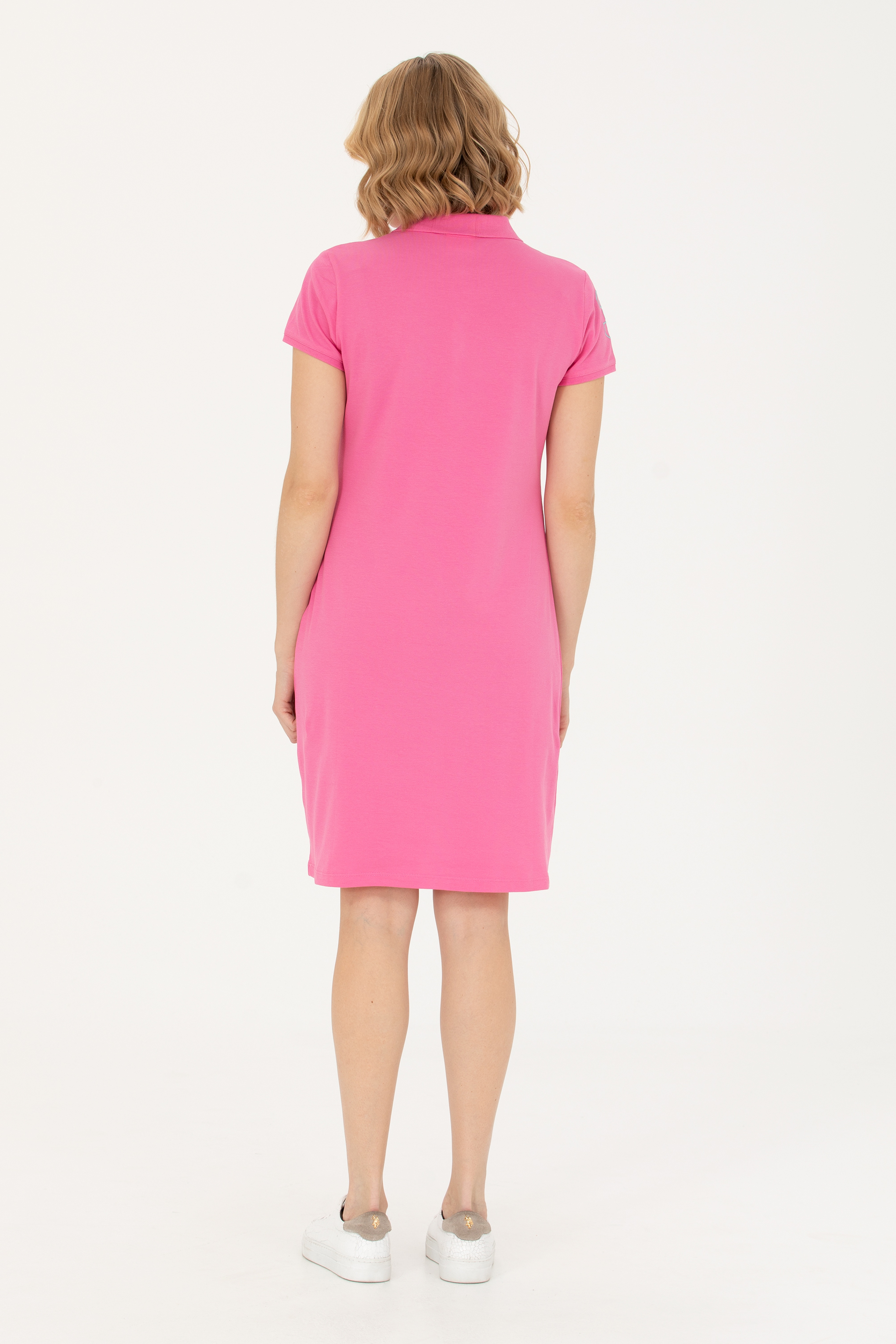 Kadın Pembe Örme Elbise - Image 5