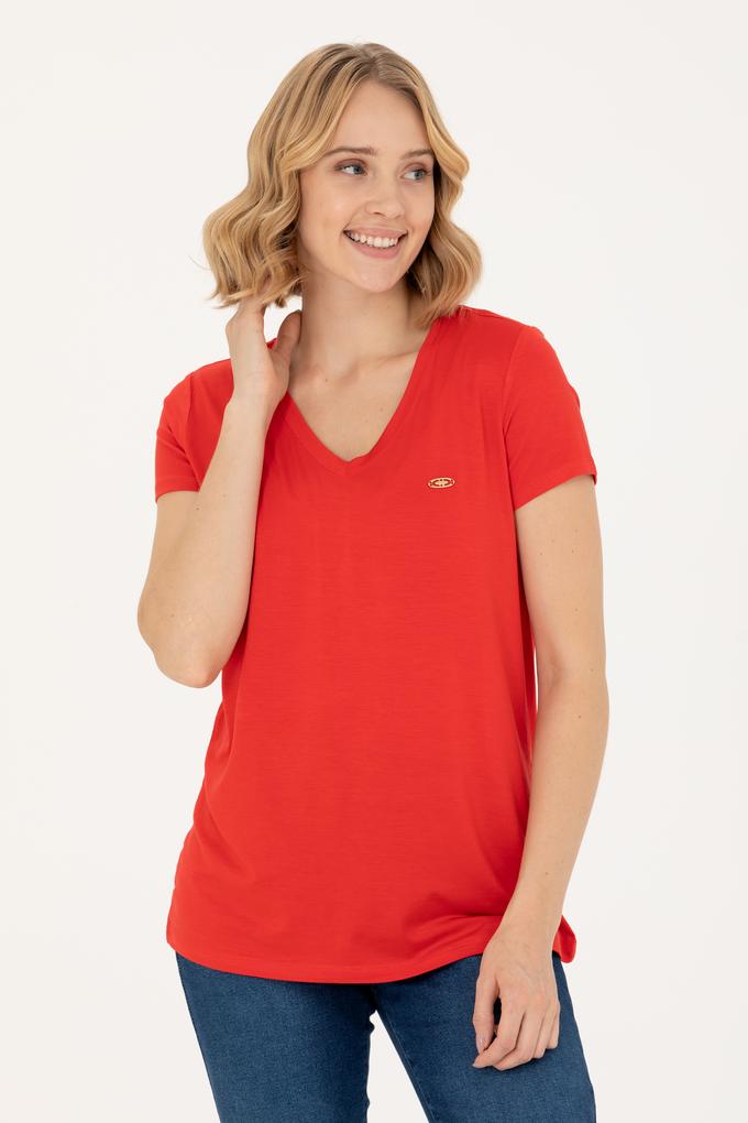 Kadın Kırmızı Basic Tişört