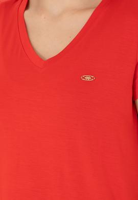 Kadın Kırmızı Basic Tişört - 50262610109