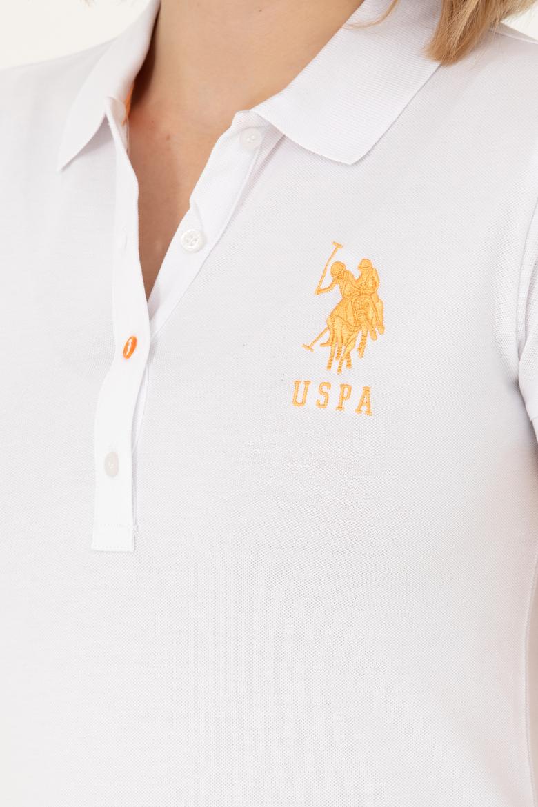 Kadın Beyaz Basic Polo Yaka Tişört - 50262699005