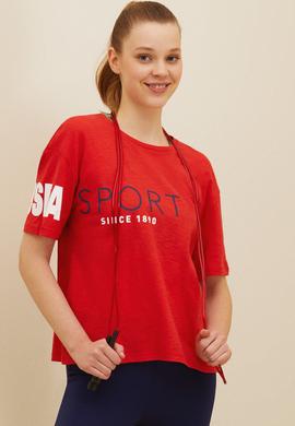 Kadın Kırmızı Tişört - 50264171028