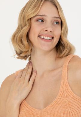 Kadın Pudra V Yaka Kazak - 50269506004