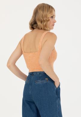 Kadın Pudra V Yaka Kazak - 50269506004