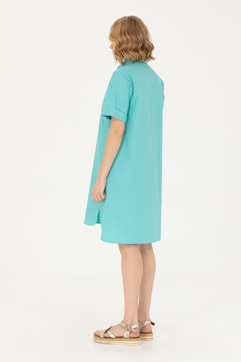 Kadın Mint Dokuma Elbise - 50262461015