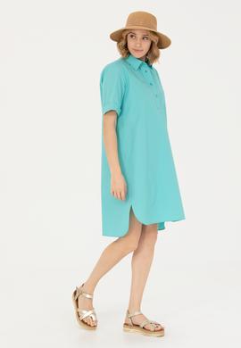 Kadın Mint Dokuma Elbise - 50262461015