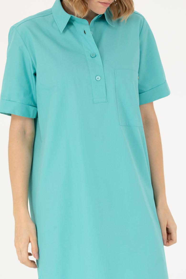 Kadın Mint Dokuma Elbise - 50262461015