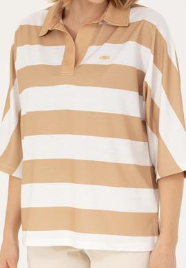 Kadın Camel Polo Yaka Tişört - 50262556003