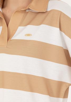 Kadın Camel Polo Yaka Tişört - 50262556003