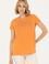 Kadın Turuncu Basic Bisiklet Yaka Tişört