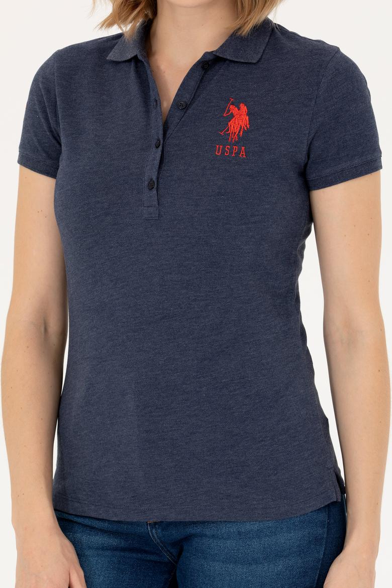Kadın Lacivert Basic Polo Yaka Tişört - 50262695008