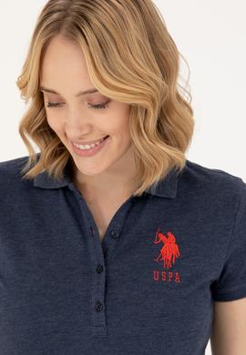 Kadın Lacivert Basic Polo Yaka Tişört - 50262695008