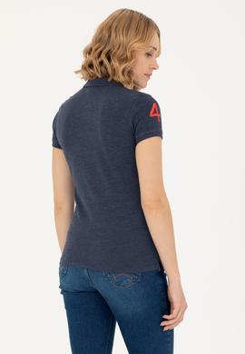 Kadın Lacivert Basic Polo Yaka Tişört - 50262695008