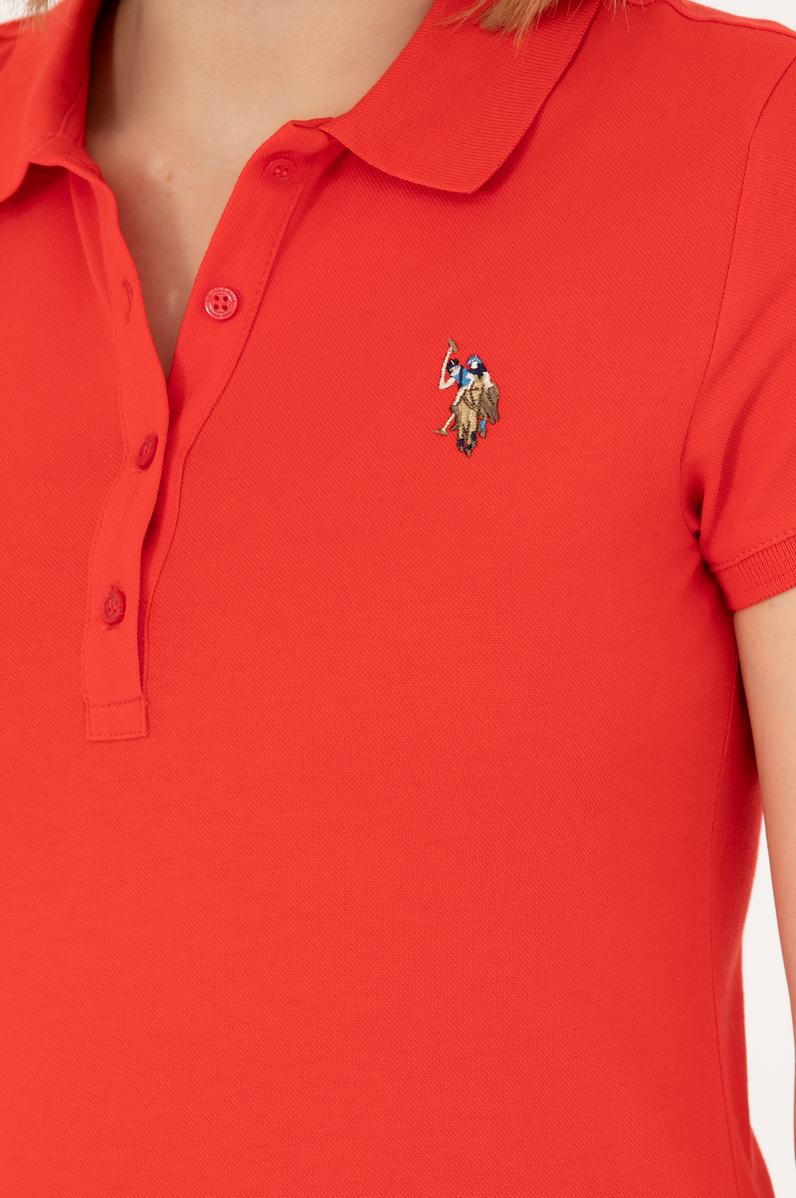 Kadın Kırmızı Polo Yaka Tişört