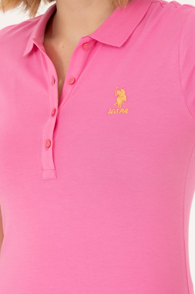 Kadın Pembe Polo Yaka Tişört