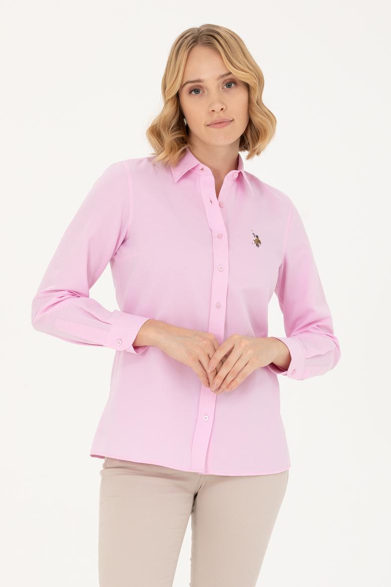 Kadın Manolya Uzun Kollu Basic Gömlek - 50262888065