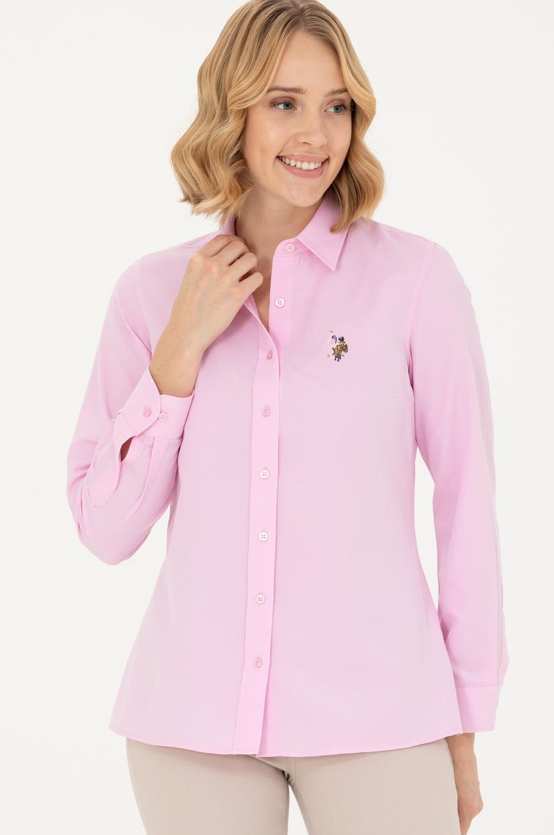 Kadın Manolya Uzun Kollu Basic Gömlek