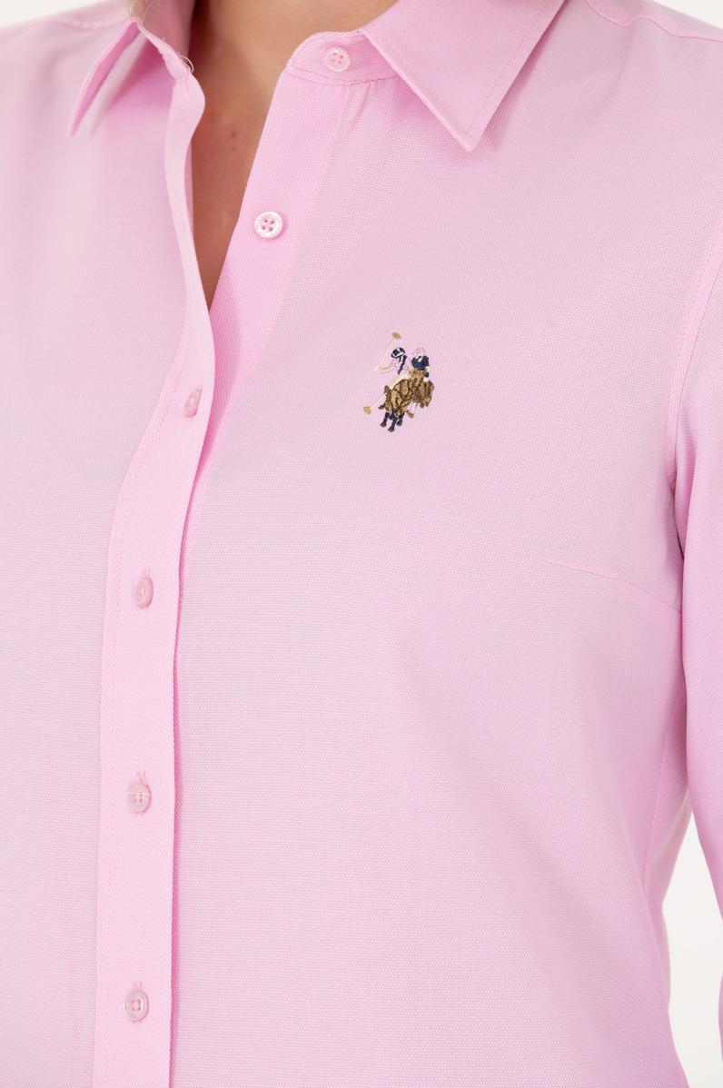 Kadın Manolya Uzun Kollu Basic Gömlek